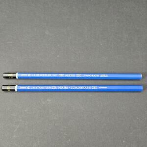 Vintage Lot Of 2 Collectible Staedtler Mars Lumograph 2 & 2H Drawing Pencils NEW